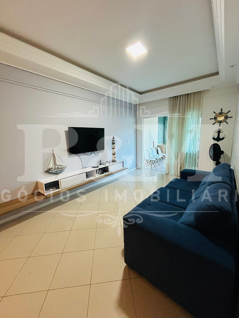 Apartamento auto padrão em Bombas com vista mar