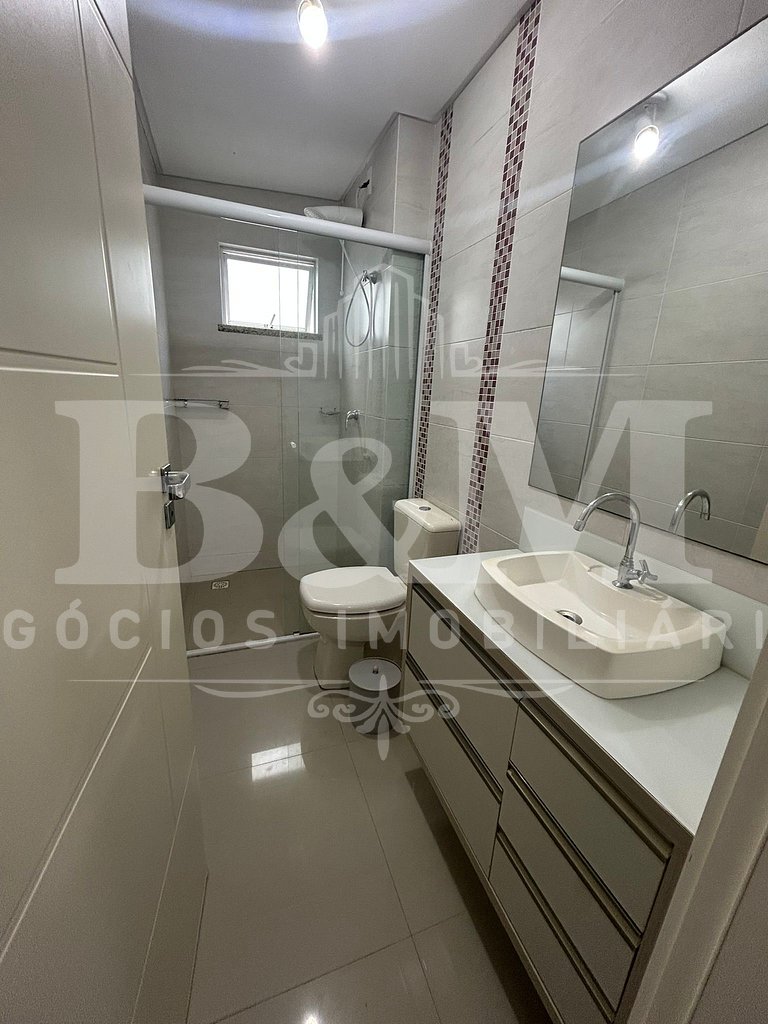 apartamento em canto grande com vista mar