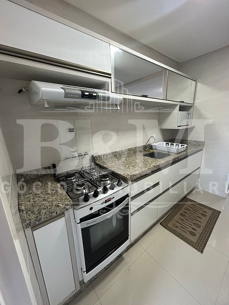 apartamento em canto grande com vista mar